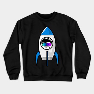 Space nerd in a rocket to outer space Crewneck Sweatshirt